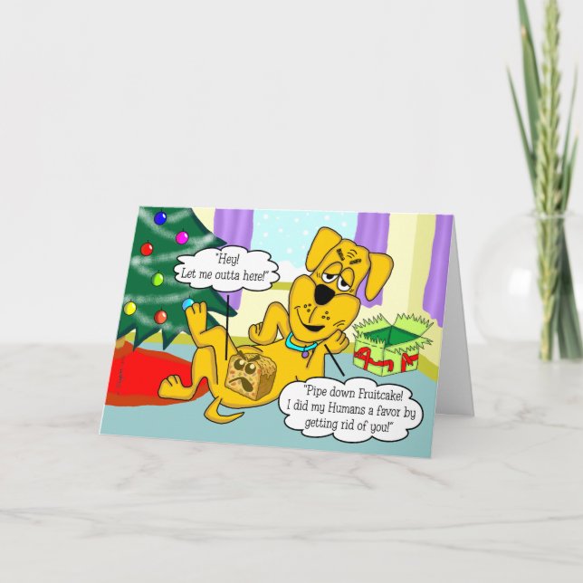 Funny Holiday: Fruitcake Card Feiertagskarte (Vorderseite)