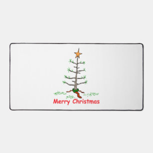 Funny Holiday Joke Sad Tree Frohe Weihnachten Schreibtischunterlage
