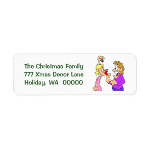 Funny Holiday Joke Xmas Envelope Labels