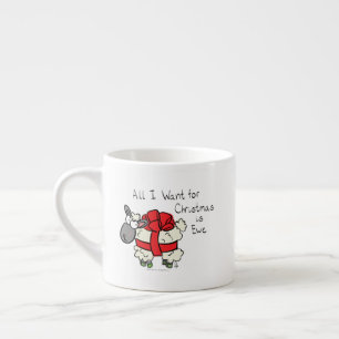 Funny Holiday Niedliche Schafe Weihnachten Cartoon Espressotasse
