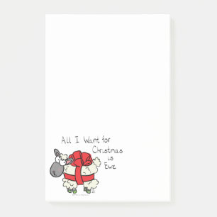 Funny Holiday Niedliche Schafe Weihnachten Cartoon Post-it Klebezettel