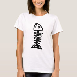 Funny Holiday Novelty FISH SKELETON T-Shir T-Shirt