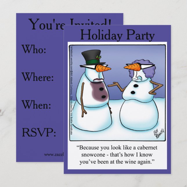 Funny Holiday Party Einladungen (Vorne/Hinten)