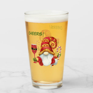 Funny Holiday Party Gnome Cheers Glas