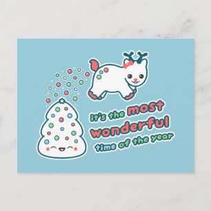 Funny Holiday Reindeer Feiertagspostkarte