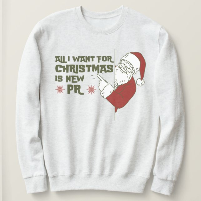 Funny Holiday Runner Geschenk Weihnachten Laufen Sweatshirt (Design vorne)