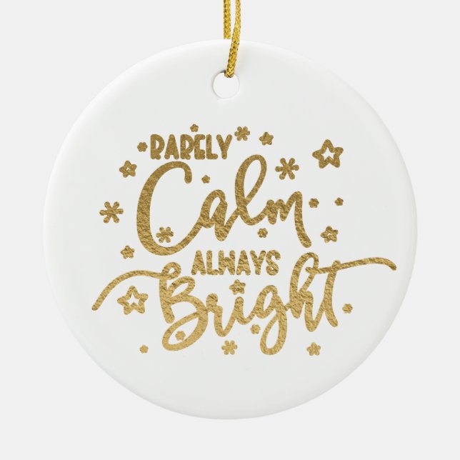 Funny Holiday Selten Ruhe Immer Foto hell Keramik Ornament (Vorne)