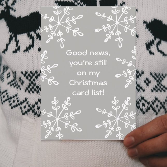 Funny Holiday Snowflakes Weihnachtskarte Feiertagskarte (Von Creator hochgeladen)