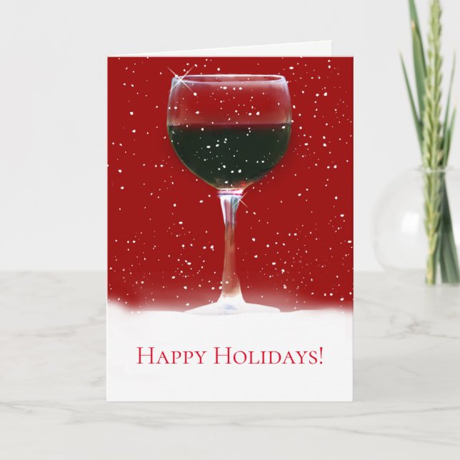 Funny Holiday Wein Weihnachten Karte (Vorderseite)
