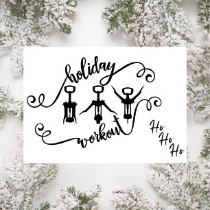 Funny Holiday Workout Weihnachtskarte Feiertagspostkarte