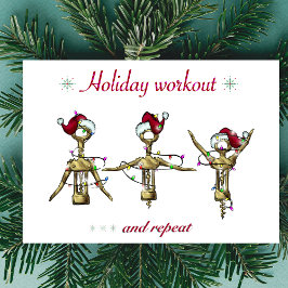 Funny Holiday Workout Weihnachtskarte Karte