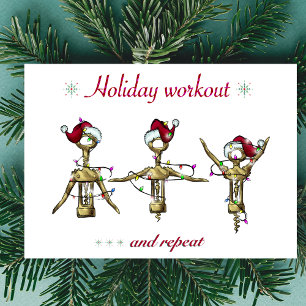 Funny Holiday Workout Weihnachtskarte Karte
