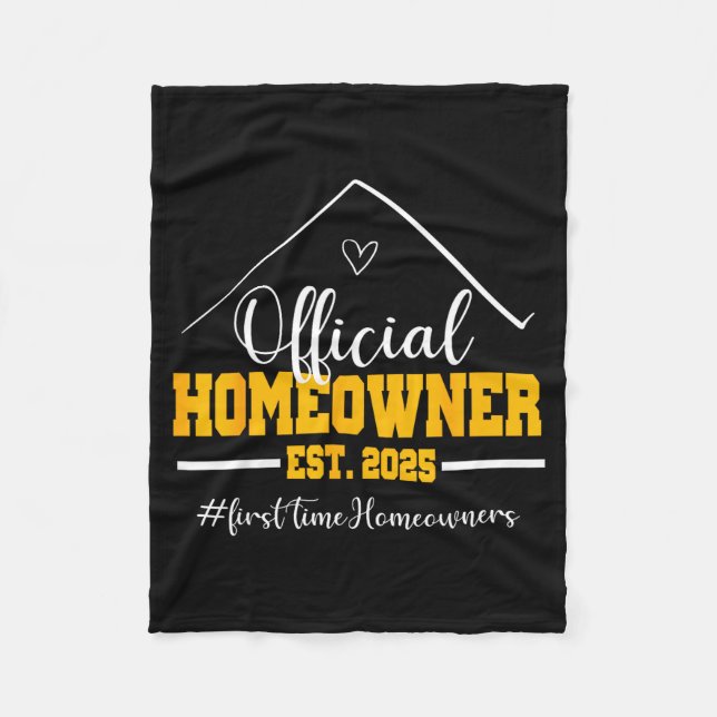 Funny Homeowner Proud New Housewarming Party 2025  Fleecedecke (Vorderseite)