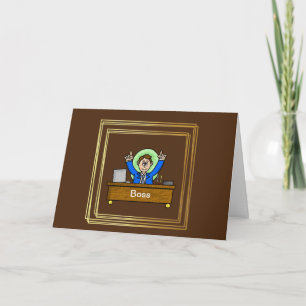 Funny Homme Boss Boss carte de jour