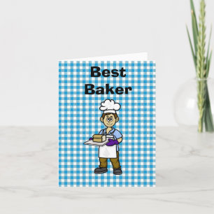 Funny Homme Meilleur Baker Compliment Carte de voe