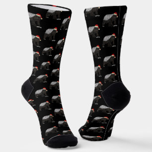 Funny Honey Badger Animal Weihnachtsfest Socken