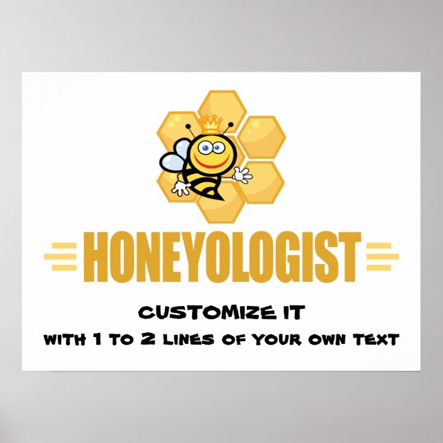Funny Honey Bee Poster (Vorne)