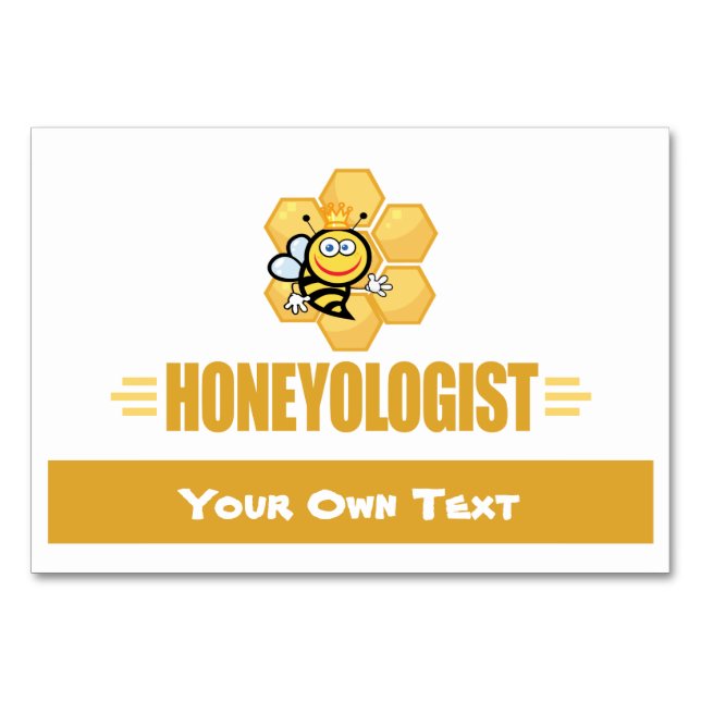 Funny Honey Bee Tischnummer (Vorderseite)