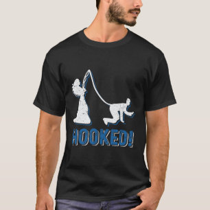 Funny Hooked Bride Groom Neue Ehe Fischen Liebe T-Shirt