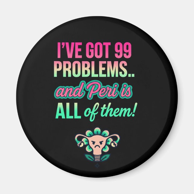 Funny Hormonal Uterus Magnet (Vorne)