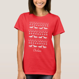 Funny Horrider und Jockey Weihnachtsfeiertage T-Shirt