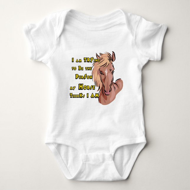 Funny Horse Baby Strampler (Vorderseite)