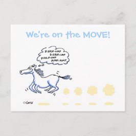 Funny Horse Cartoon Änderung Anschrift Postkarte