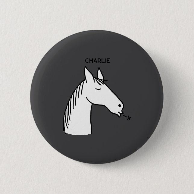 Funny Horse D  Button (Vorderseite)