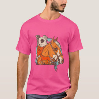 Funny Horse Design Vintag T-Shirt