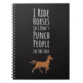 Funny Horse Gifts For Adults Farm Rodeo Country Notizblock