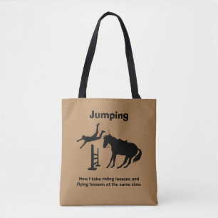 Funny Horse Jumping Flying Falling Spaß Tasche