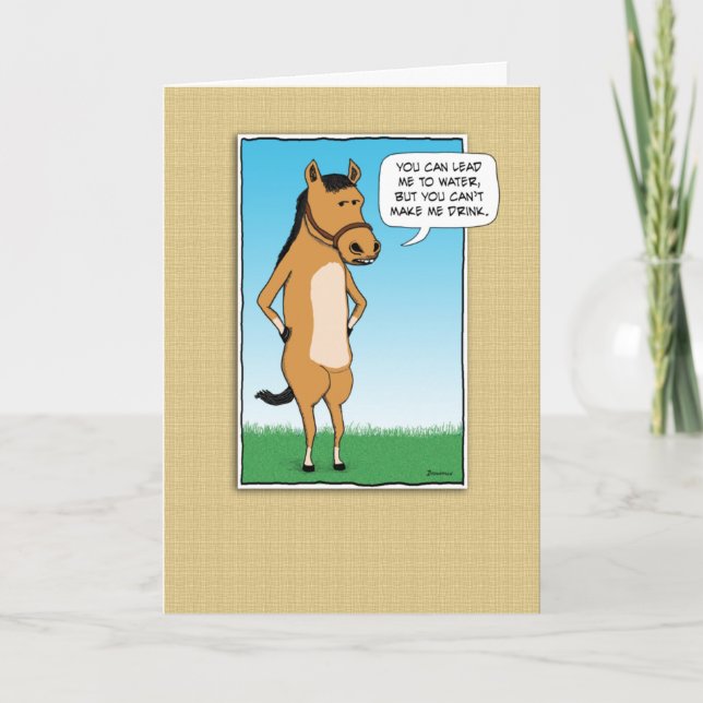 Funny Horse Will Margaritas Karte (Vorderseite)