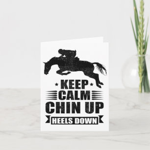 Funny Horseback Riding Gift Girls Cool Chin Up Hee Karte
