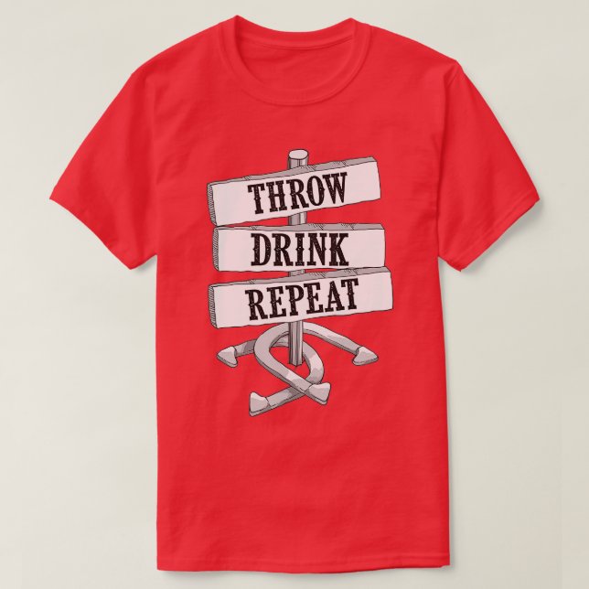 Funny Horseshoe Pitching Game Gift Niedliche Hrowe T-Shirt (Design vorne)