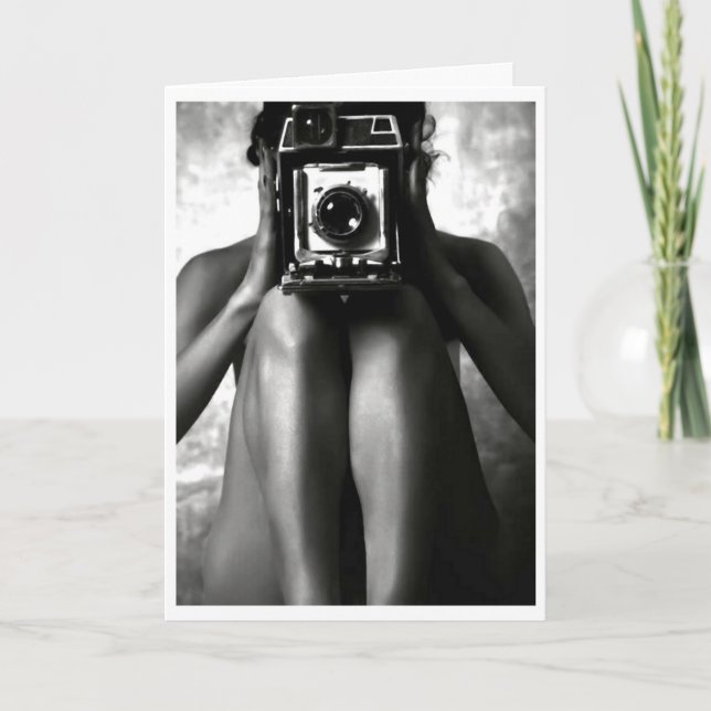 Funny Hot Chick Birthday Picture Card Karte (Vorderseite)