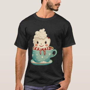 Funny Hot Chocolate Christmas Cup und Marshmallows T-Shirt