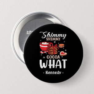 Funny Hot Chocolate & Cookie Winter Button