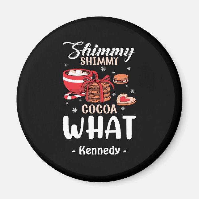 Funny Hot Chocolate & Cookie Winter Magnet (Vorne)