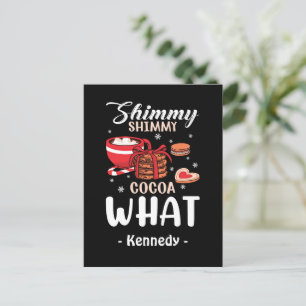 Funny Hot Chocolate & Cookie Winter Postkarte