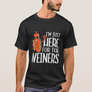 Funny Hot Dog ich bin gerade hier für die Dackeln T-Shirt