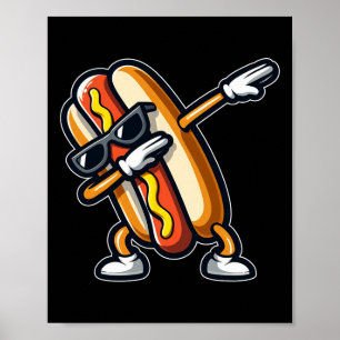 Funny Hot Dog Lover Hotdog Dab Dancing Feinschmeck Poster