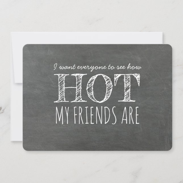 Funny Hot Friend Bridesmaid Vorschlag Einladung (Vorderseite)