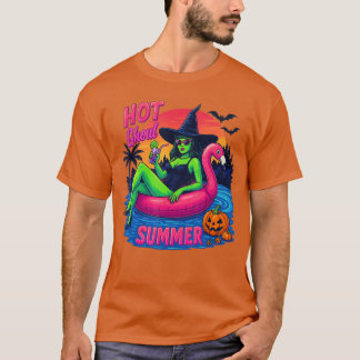 Funny HOT GHOUL SUMMER Summerween Vibes Skeleton I T-Shirt