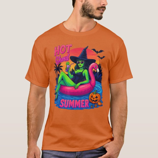 Funny HOT GHOUL SUMMER Summerween Vibes Skeleton I T-Shirt (Vorderseite)