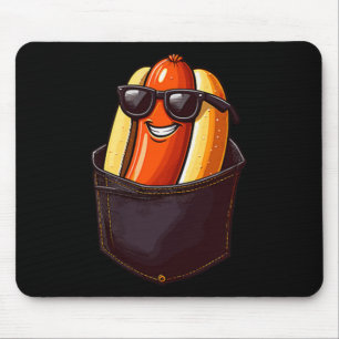 Funny Hotdog in a pocket Sungles Food Hot Dogs Lov Mousepad