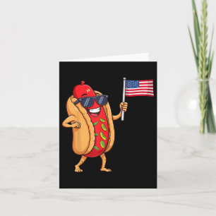 Funny Hotdog Patriotic Us America Flag 4. Juli Karte