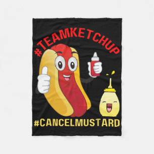 Funny Hotdog Team Ketchup Lover Fun Grillen Hotdog Fleecedecke