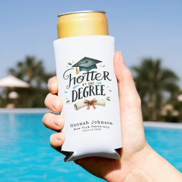 Funny Hotter by One Degree Personalisierter Abschl Selters Dosenkühler