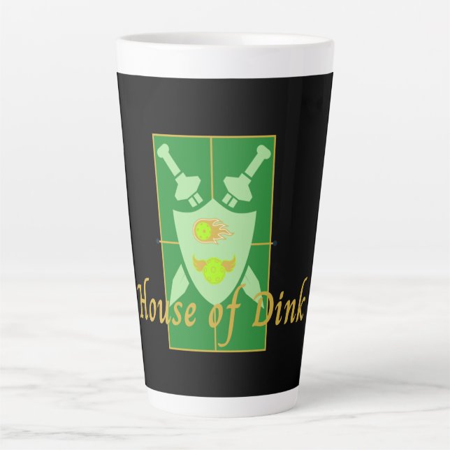 Funny House of Dink Pickleball Wappen Milchtasse (Vorderseite)