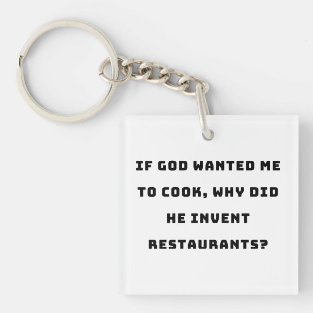 Funny Housefrau Zitat, ich hasste Kochen lustig Schlüsselanhänger (Vorderseite)